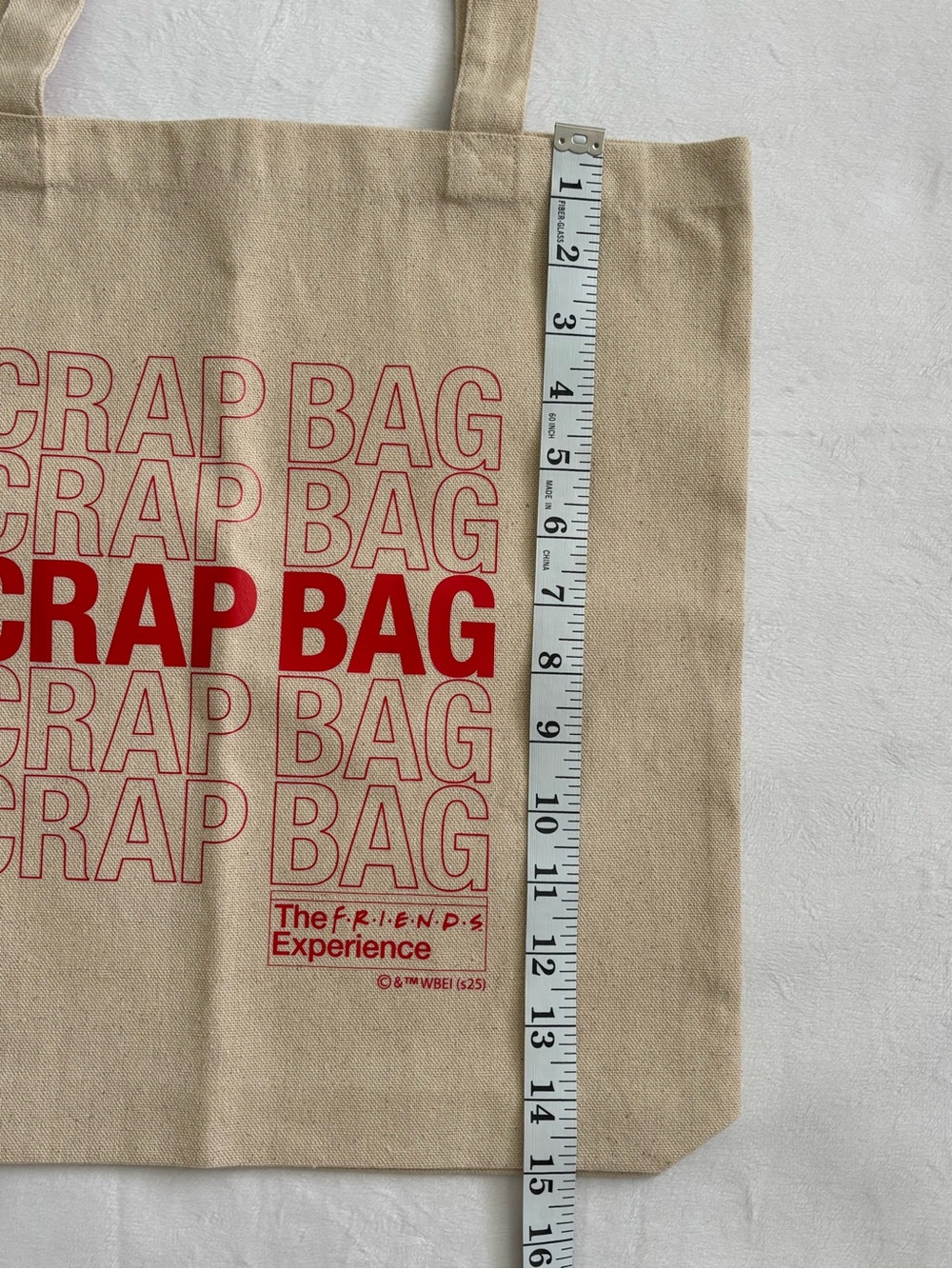 The FRIENDS Experience Crap Bag Canvas Tote Bag NWT Friends TV Show - Picture 6 of 8